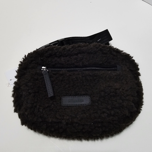 Athleta All About Shearling Belt Bag Brown - Picture 2 of 5